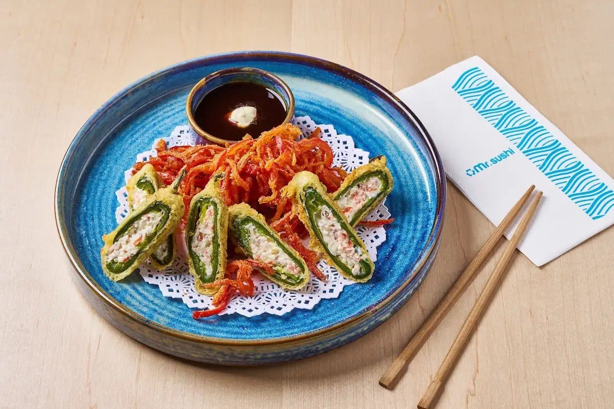 Chiles Tempura - Jalapeños Rellenos de Queso y Kanikama