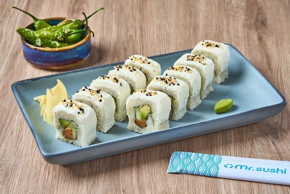 Sushi Queso Maki Camarón - Envuelto en Queso con Camarón