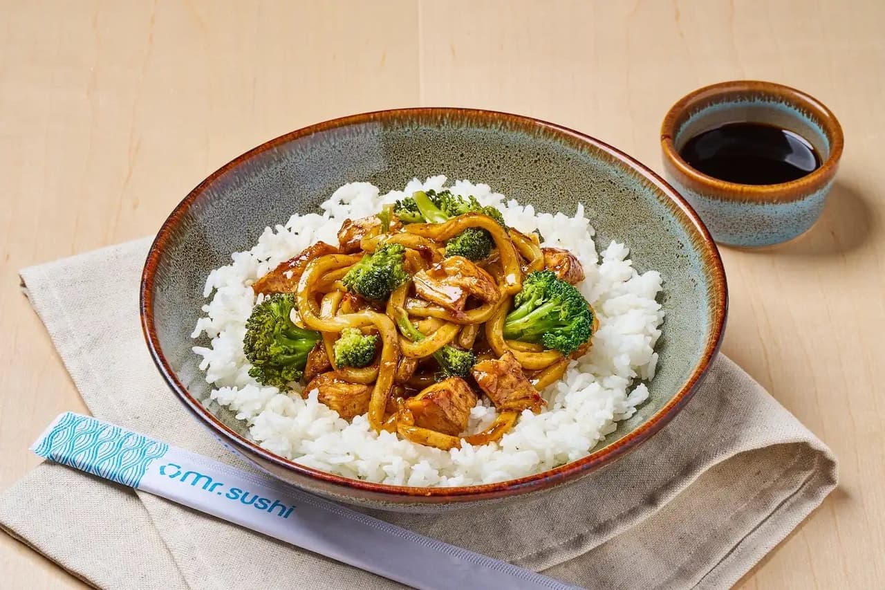 Bowl Chicken Teriyaki - Pollo, Brócoli y Pasta Udon
