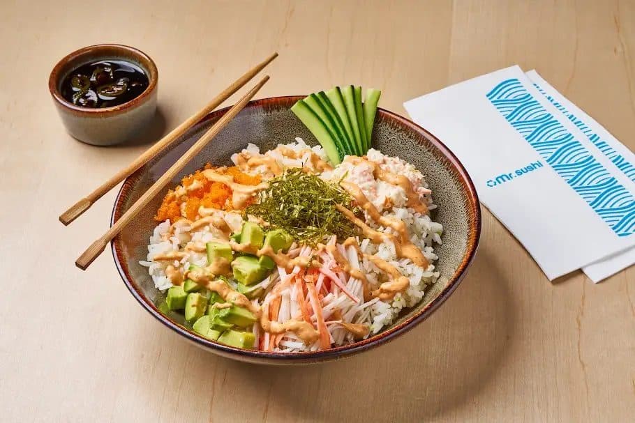 Bowl Gohan Mr. Sushi - Cangrejo, Aguacate y Tampico