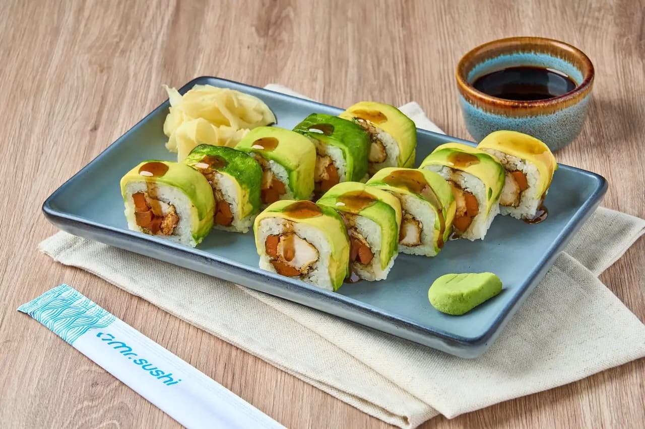 2x1 Sushi Avocado Teriyaki - Pollo Crunchy, Aguacate y Zanahoria